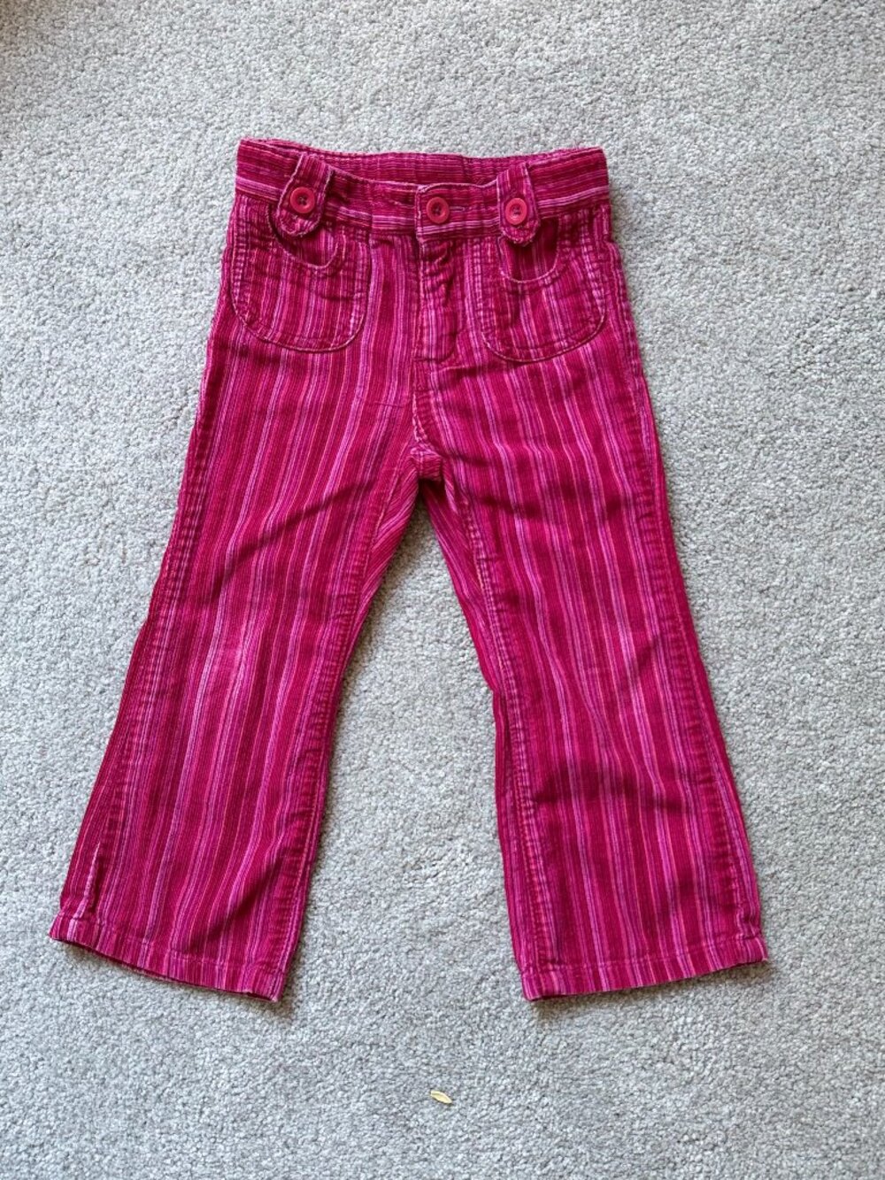 Carters Pink Striped Pants 2T 80s Vibe